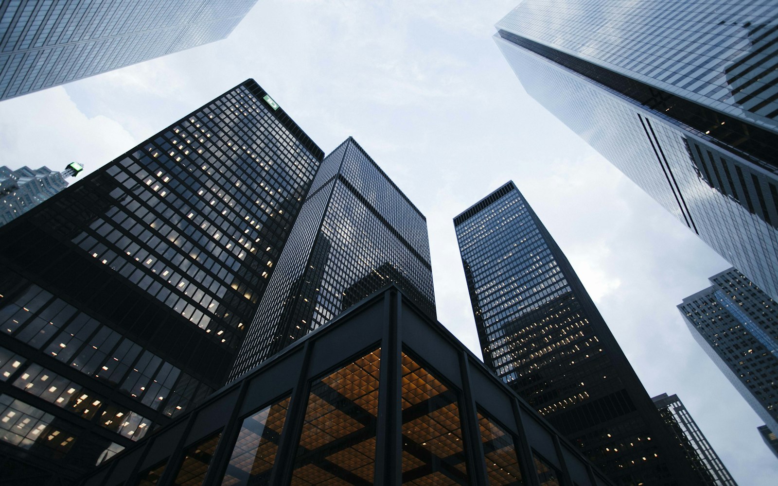 Downtown commercial real estate towers